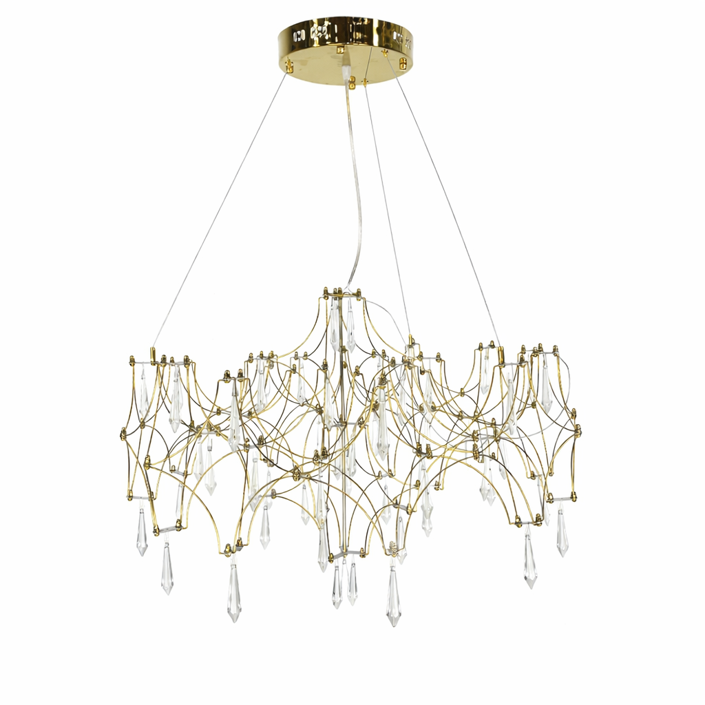 Підвісні люстри золоті D-65 cm / D-70 cm Led 3000K-6000K Titanium Rain 260118-100007244