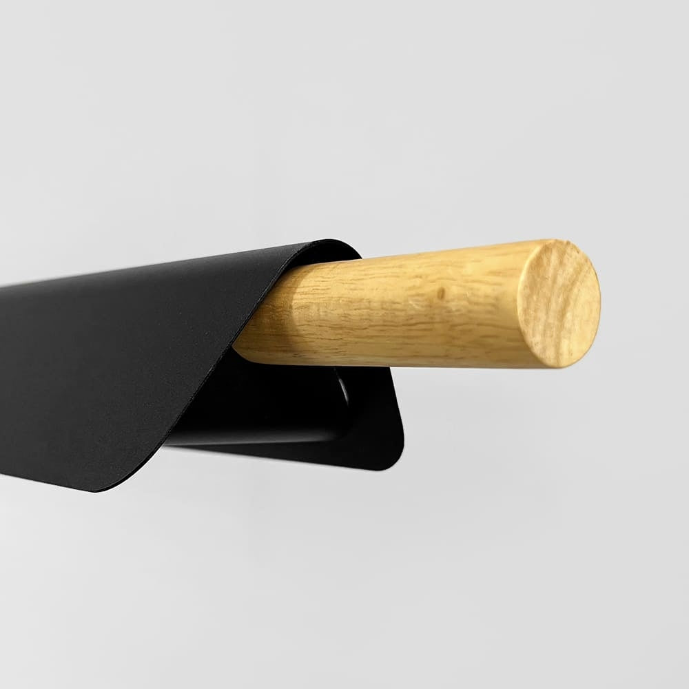 Підвісна люстра чорна з деревом L-118 cm Led 40W 4000K Black Wood 250918-100002074