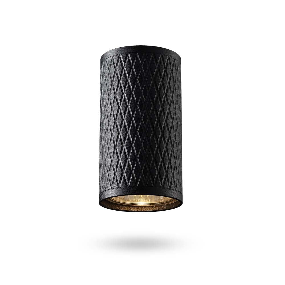 Точковий світильник накладний чорний призма H-10cm D-5.5cm GU10 Black 250654-100005232
