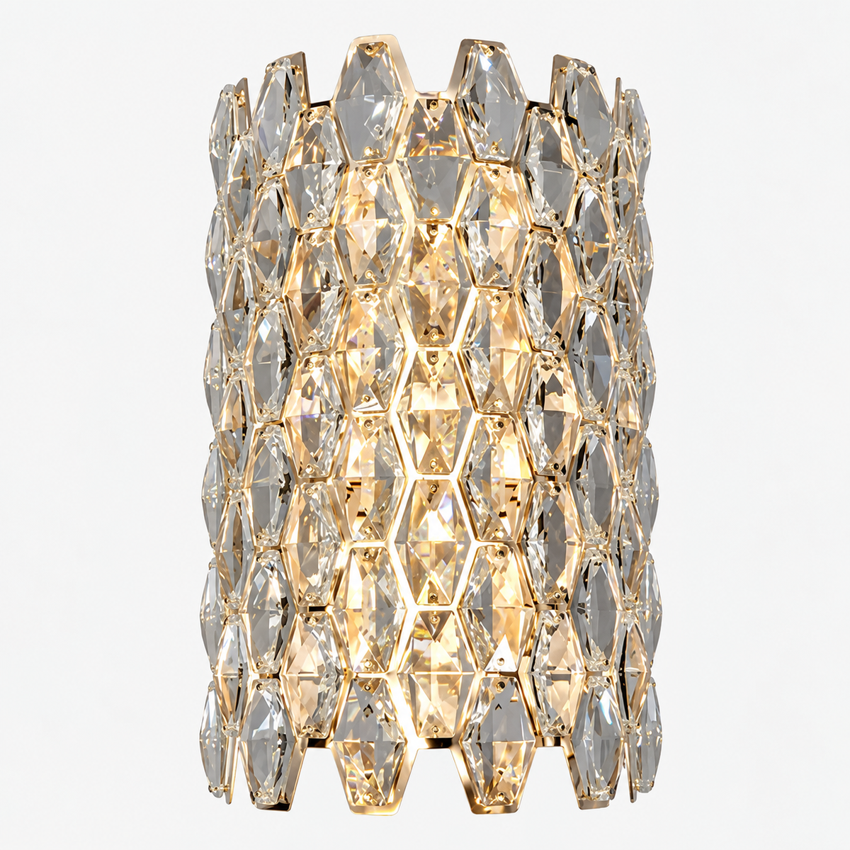 Світильник настінний золотий з кришталевим плафоном H - 30,3 cm Led 18W Gold Crystal Coliseum 260935-100009040