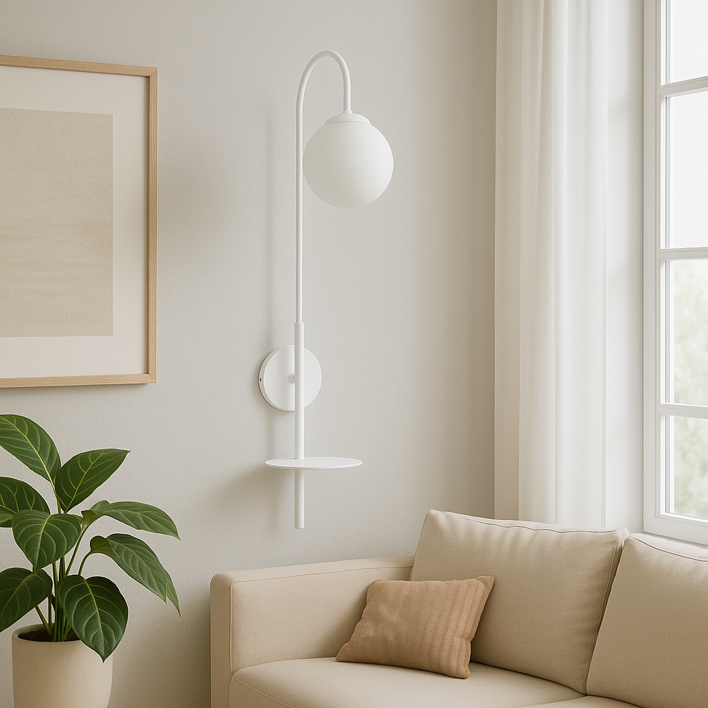 Бра з поличкою GlowNest White H-88cm E14 250563-100004813