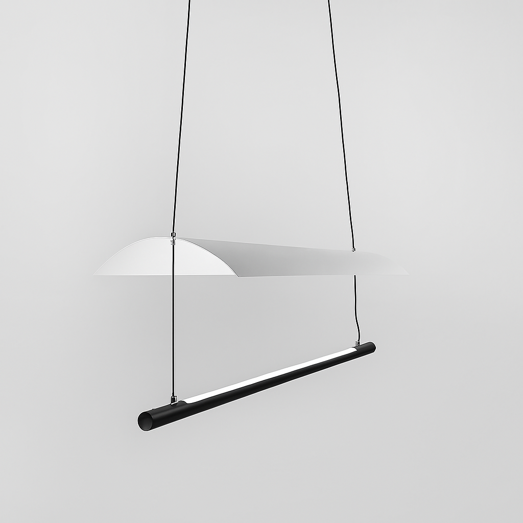 Світильник підвісний з одинарним корпусом Парус L-50 cm Led Black+White Canvas 250718-100005502