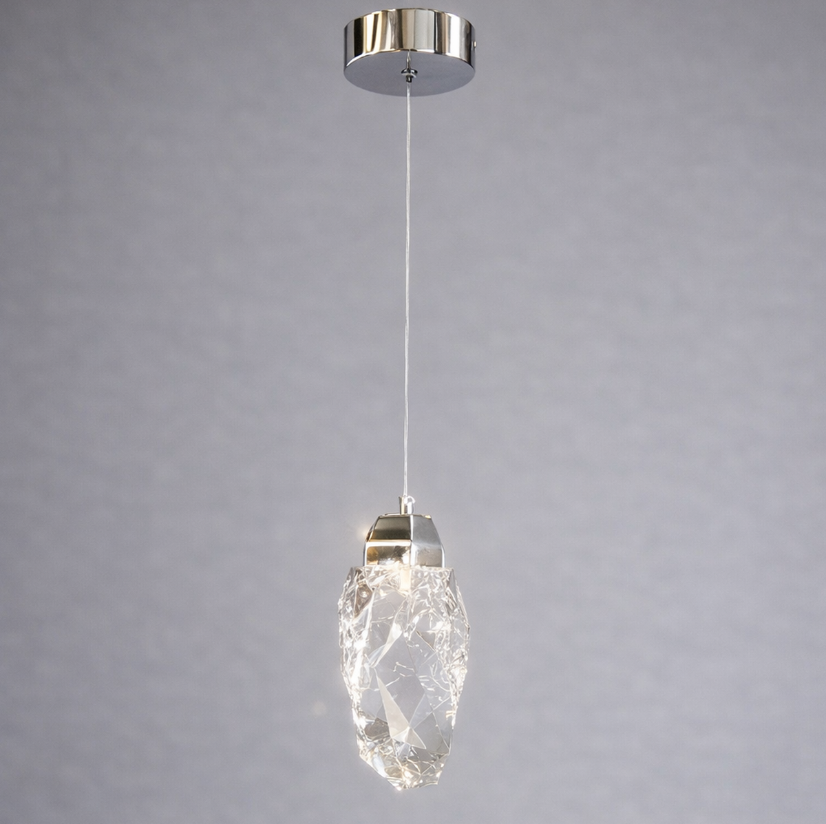 Підвісний світильник срібний D-8.5 cm Led 4000К Chrome Crystal 260135-100007312