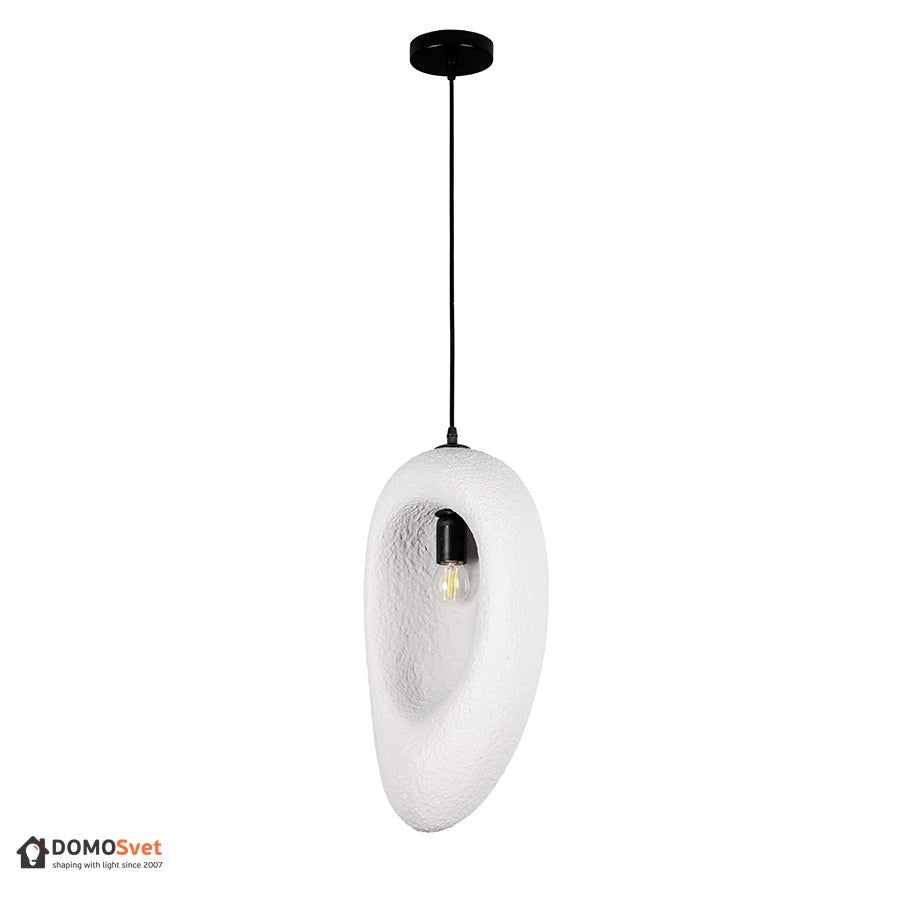 Підвісний світильник з високим вузьким плафоном нестандартної форми # Колір корпусу_Сірий # Розмір_220