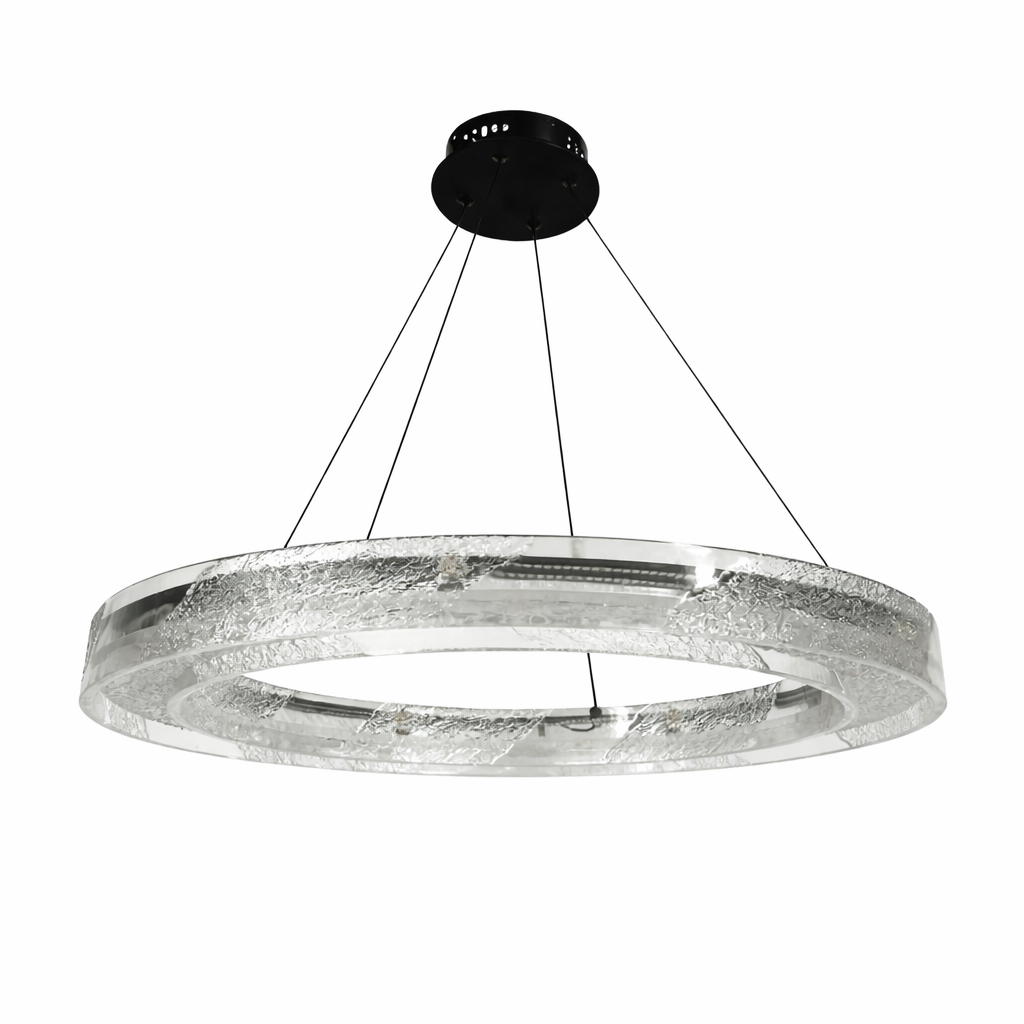 Підвісні люстри D-60 cm / D-80 cm Led 3000K-6000K Clear+Black Ice 260118-100007059