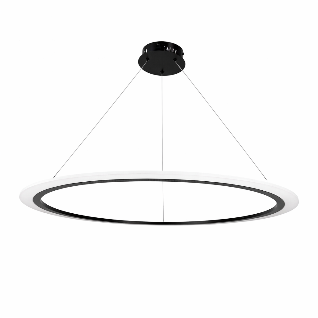 Підвісні люстри чорні D-60 cm / D-80 cm Led 3000K-6000K Black Circle 260118-100007177