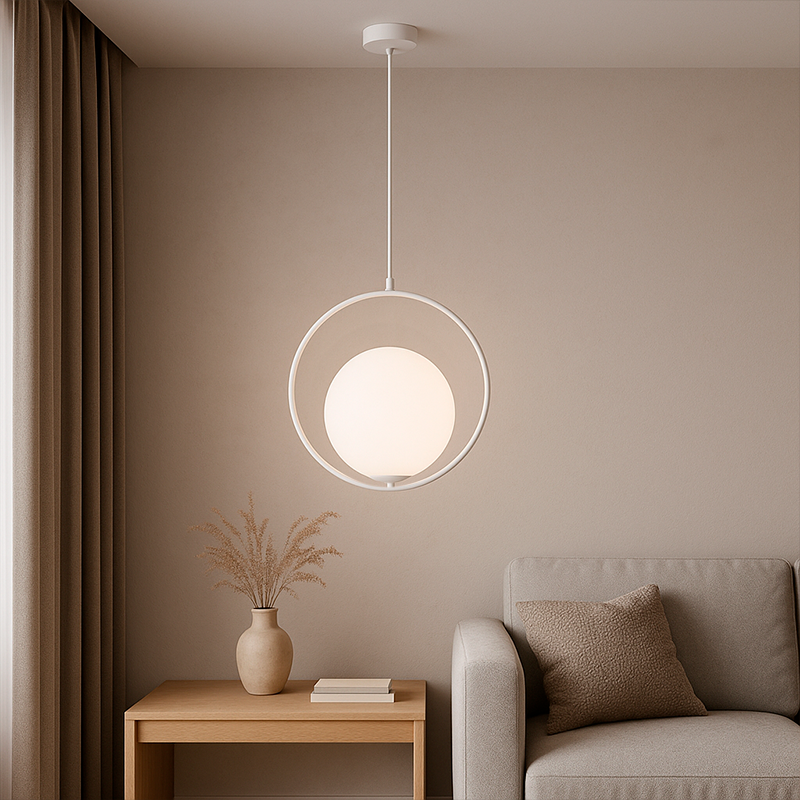 Підвісний світильник Faro Bollo Е27 D-32cm White 250563-100004826