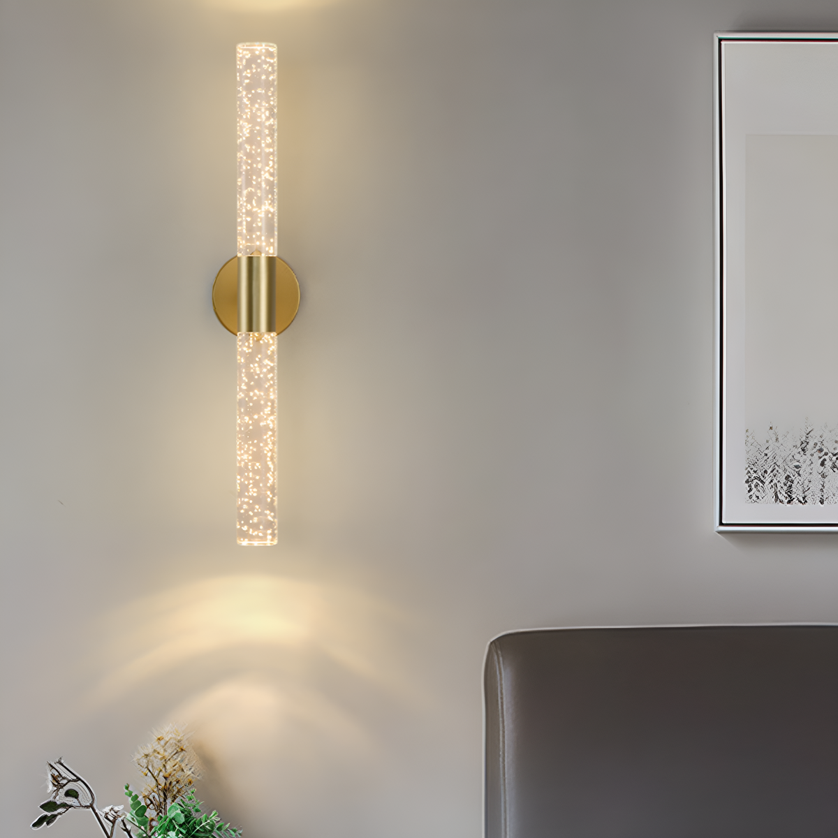 Бра Bubble Tube H-35 cm Led Gold латунь 250676-100005131