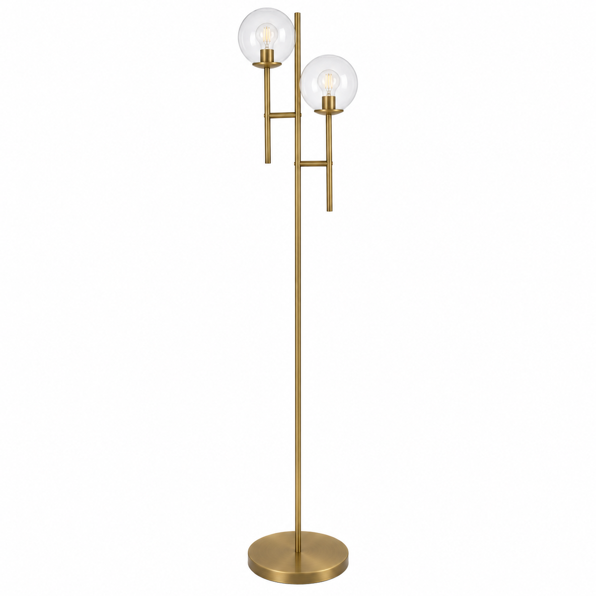 Підлоговий торшер золотий H-167 cm E14 Gold+Clear Bollo 261077-100009117