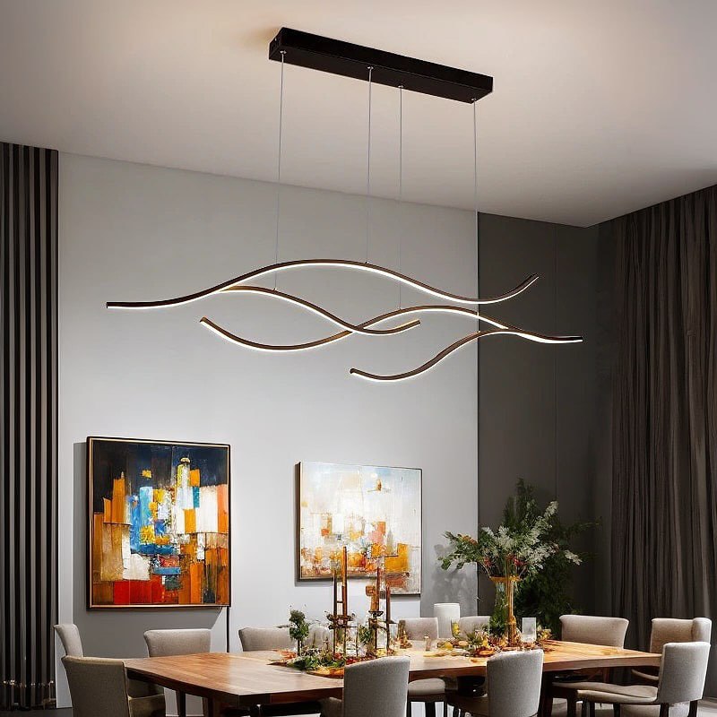 Люстра підвісна Two pairs L-120 cm Led 36W 4000K Black 240622-100003412