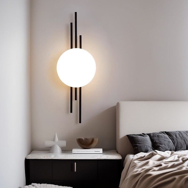 Настінний світильник Trinity ball H-52 cm D-16 cm Led 7W Black + White 241222-100003997