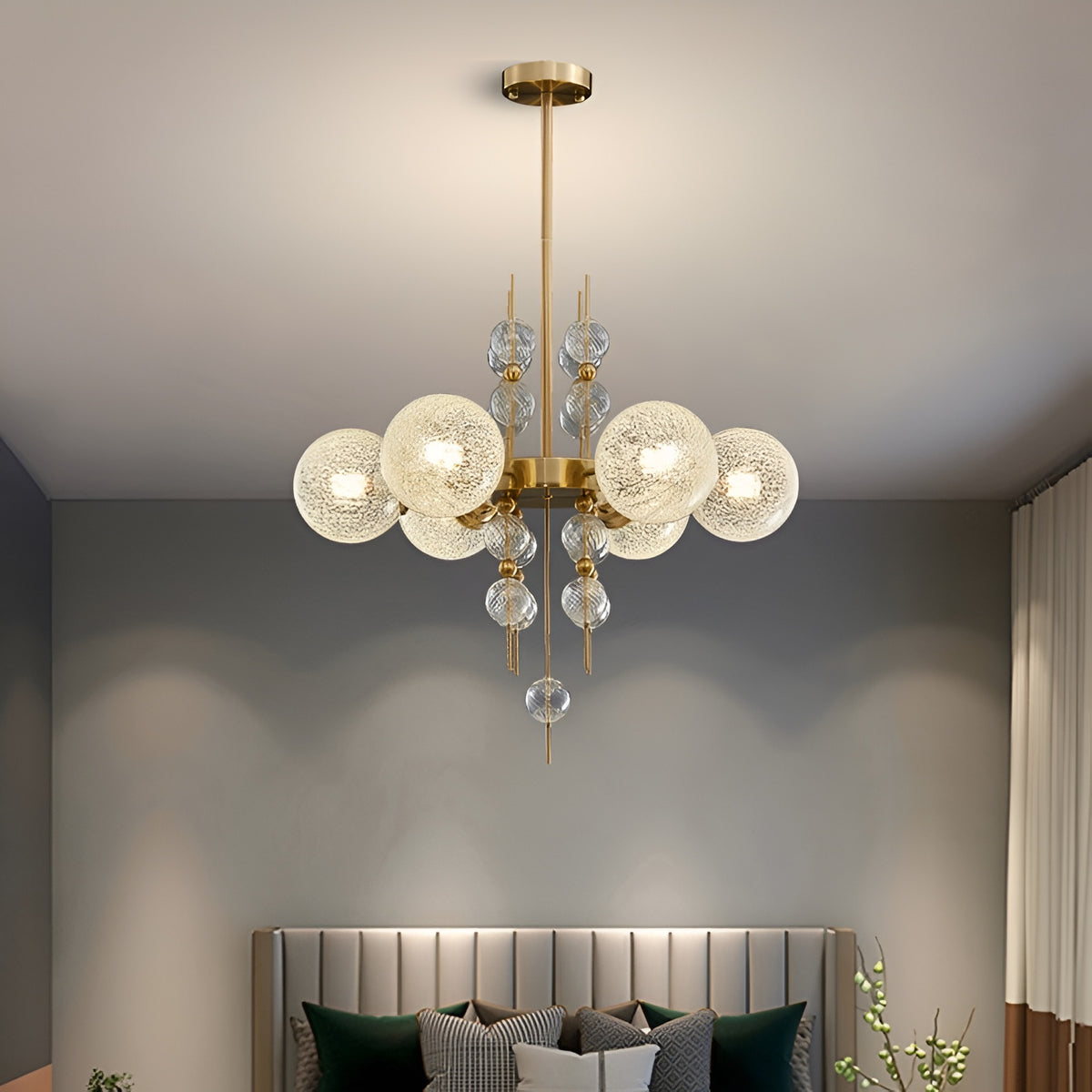 Підвісні світильники D-70 cm 6xE27 / D-78 cm 8xE27 Brass Luxury Ann 231018-100002674