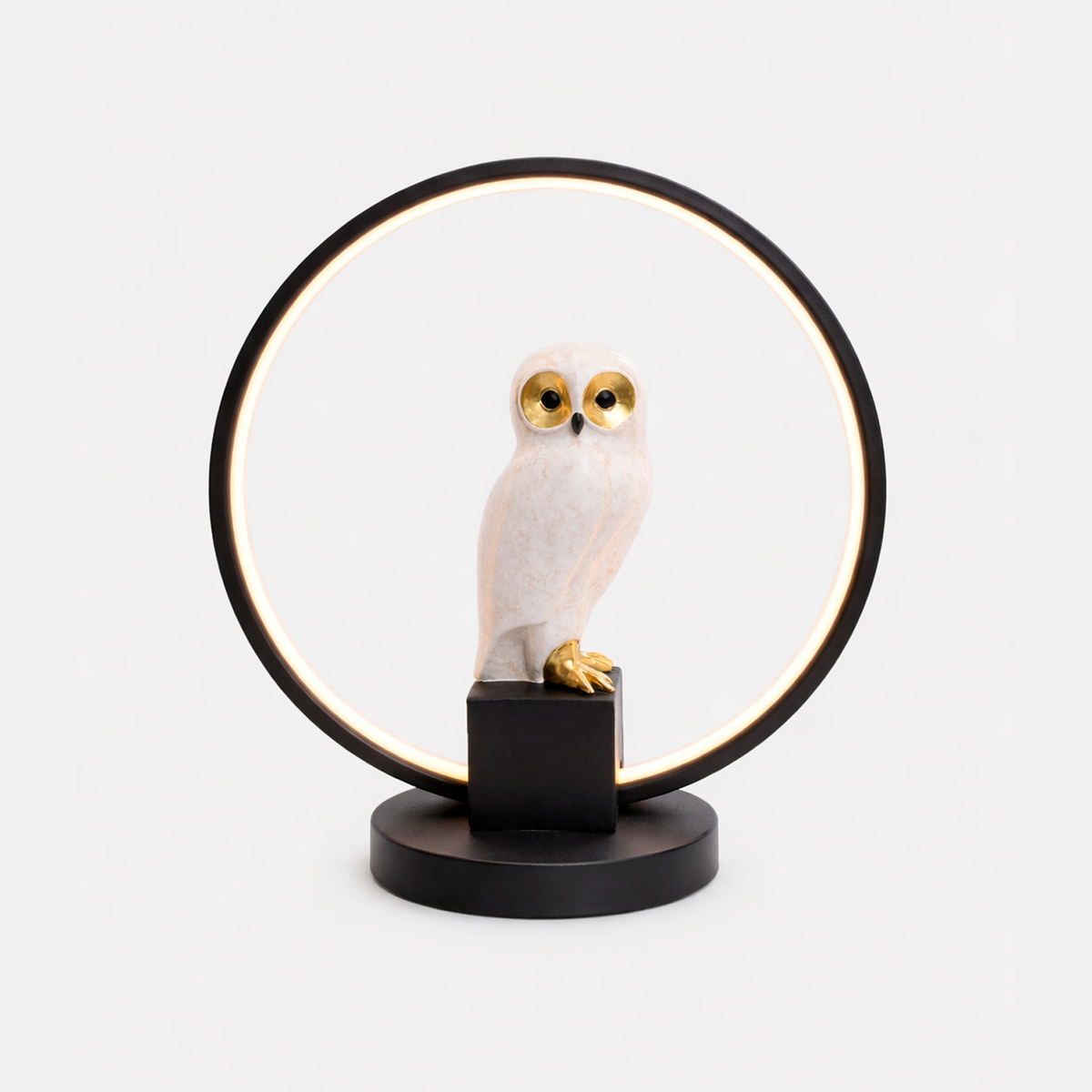 Настільна лампа з оригінальним плафоном H-33 cm Led 4W Black Owl 260240-100007503