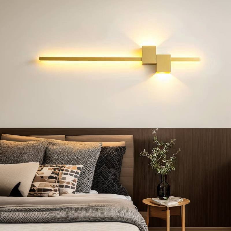 Бра лінійне Line square Gold H60 / H80 / H100 / H120 4000K 241019-100003900