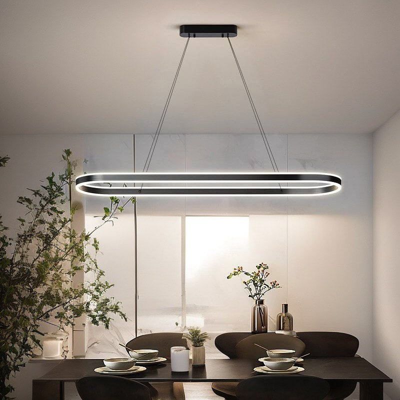 Підвісний світильник Oval L100 cm Led 44W Black 240721-100003464