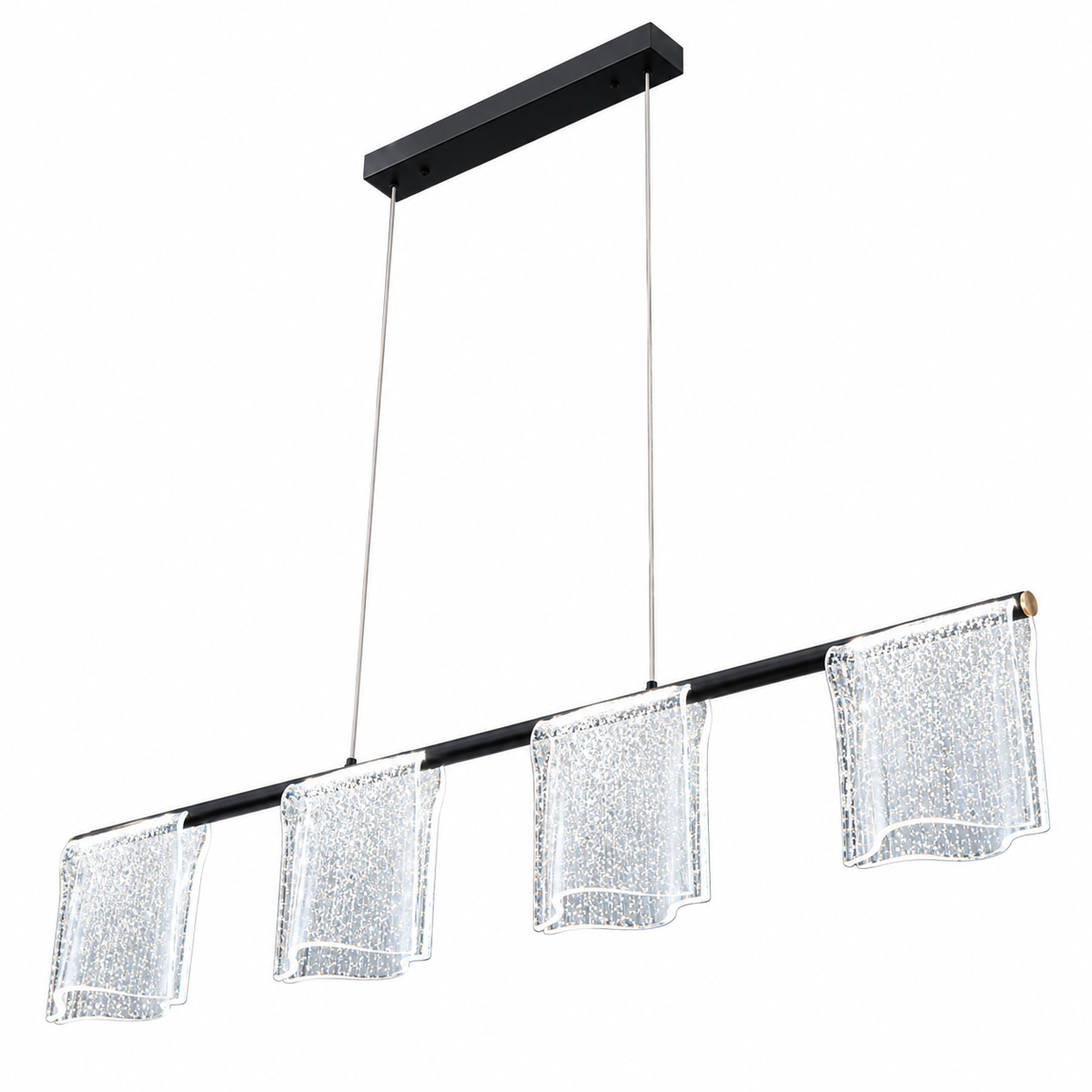 Підвісна люстра чорна L-120 cm Led 44W 3000K-6000K Black Aurora 261035-100009052