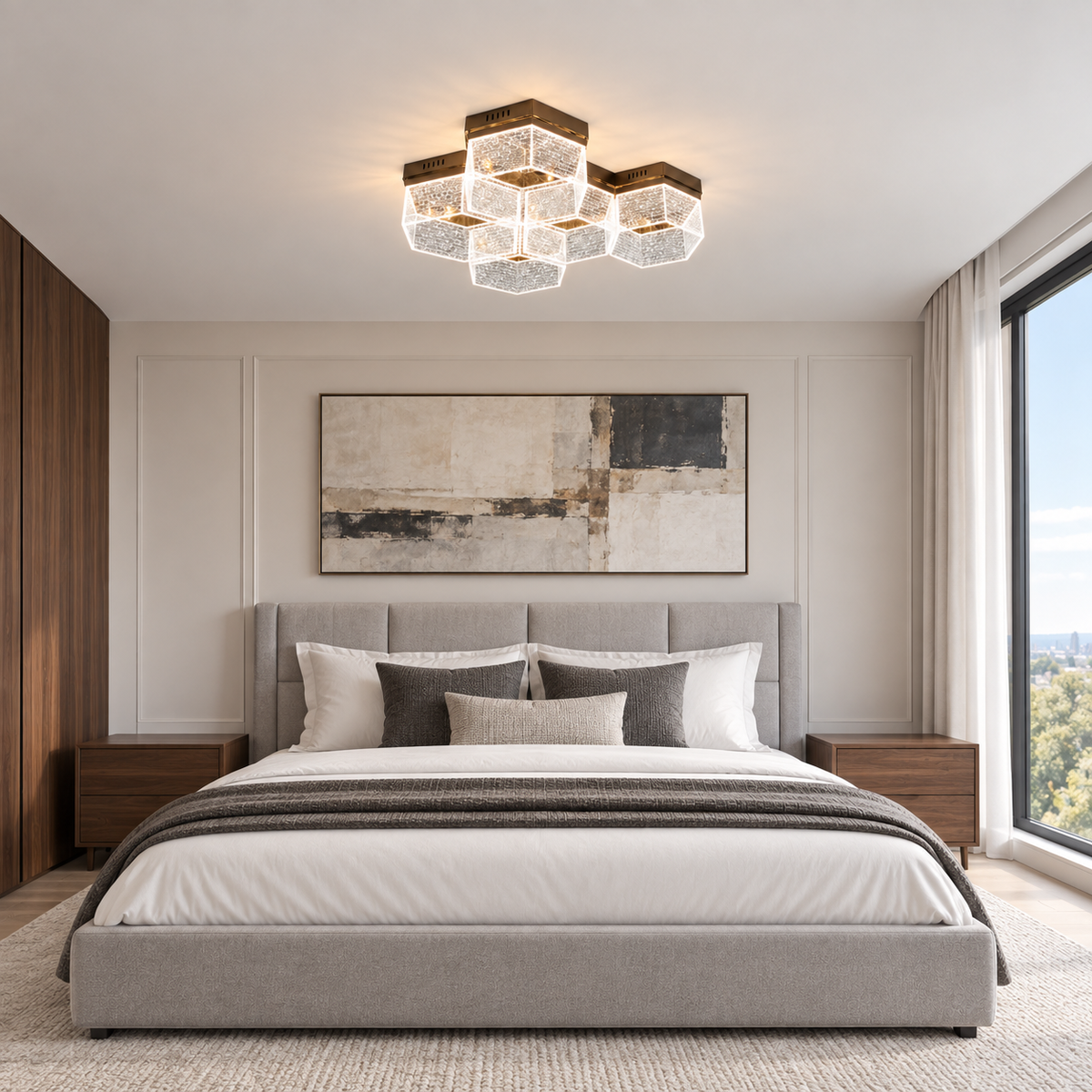 Стельова люстра золота L-65 cm Led 78W 3000K-6000K Gold Aurora 261035-100009062