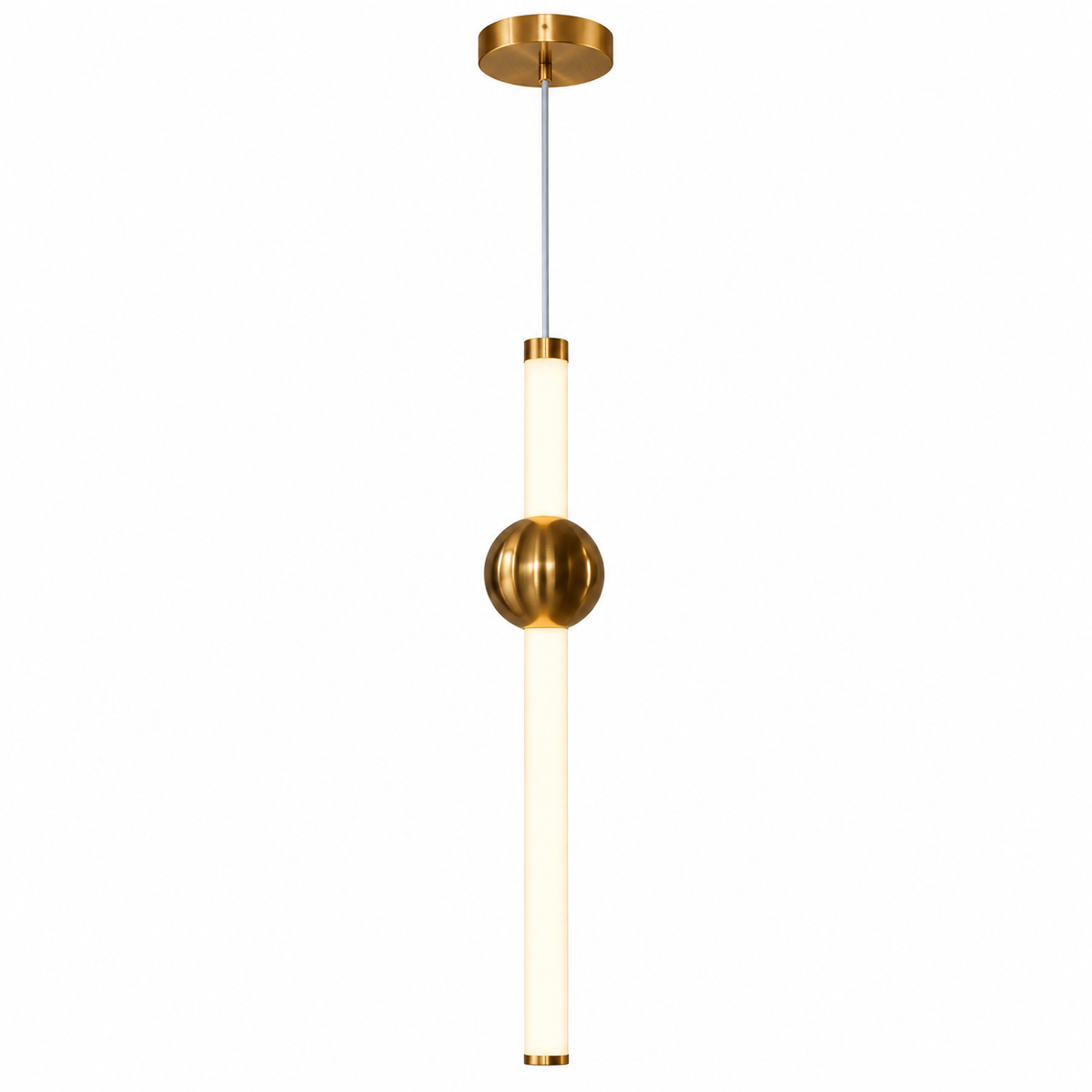Підвісний світильник з золотою кулею D-8 cm Led 6W 3000K White+Gold Elegant Tube 261066-100009067