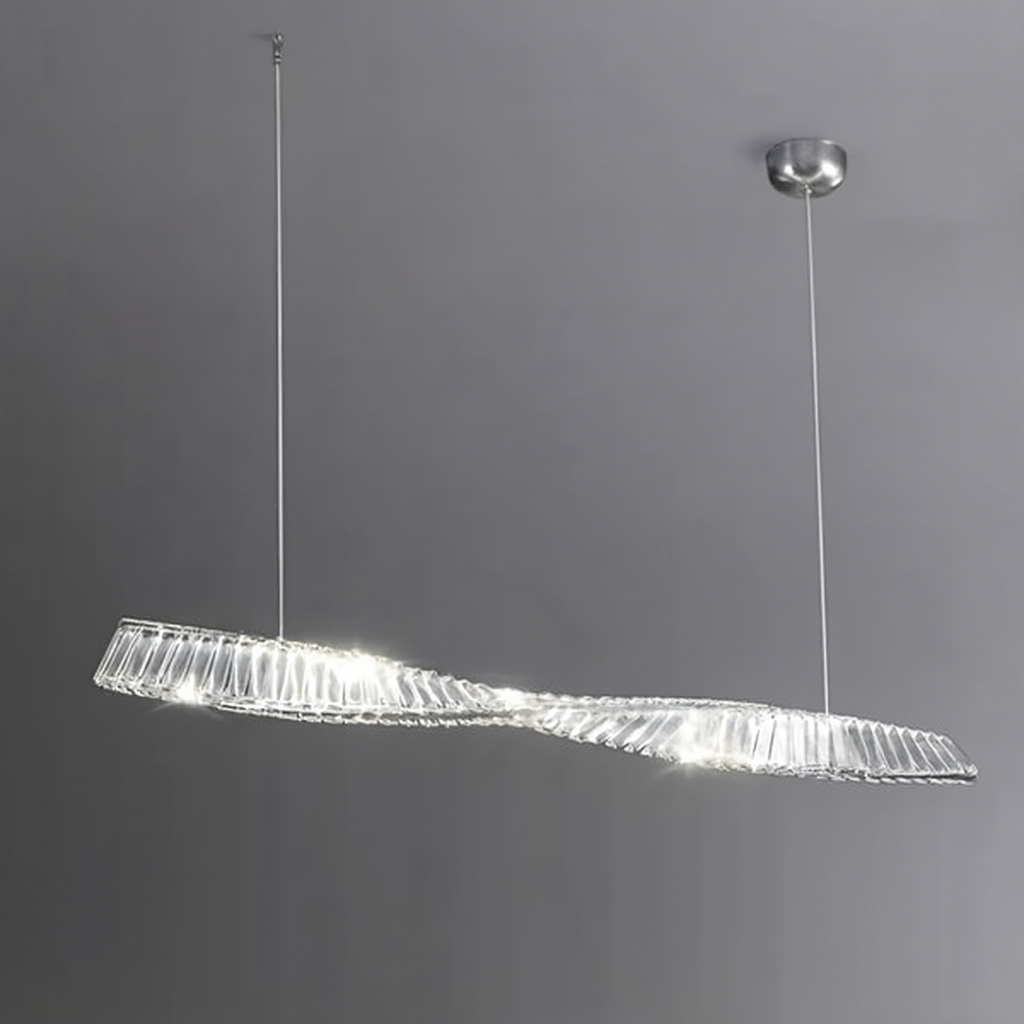 Підвісний світильник L-100 cm Led 54W 3000K 4000K 6000K Chrome Diamond line Crystal 251222-100006850