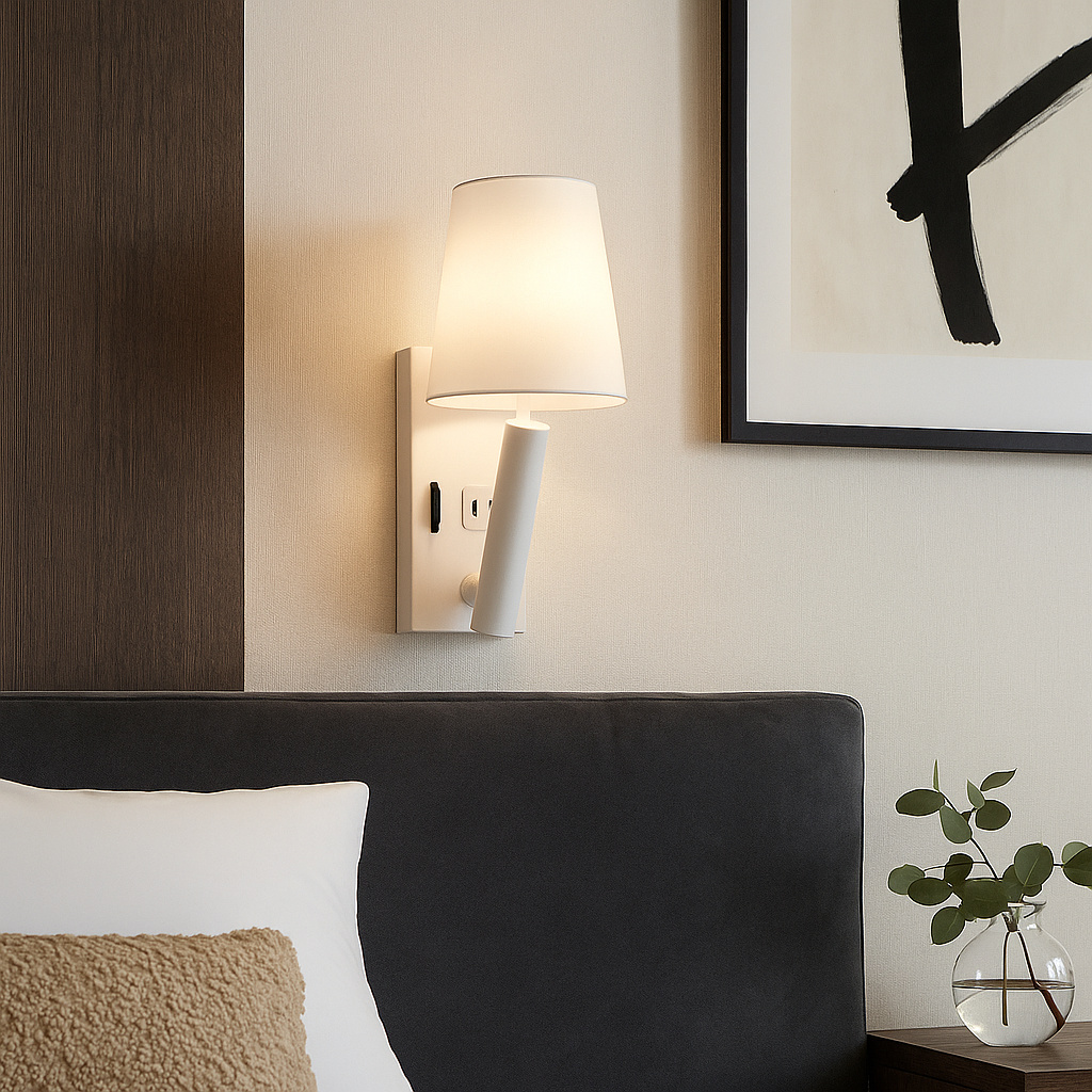 Настінний світильник білий H-25 cm Led 3W 4200K White+Black House 251160-100006547