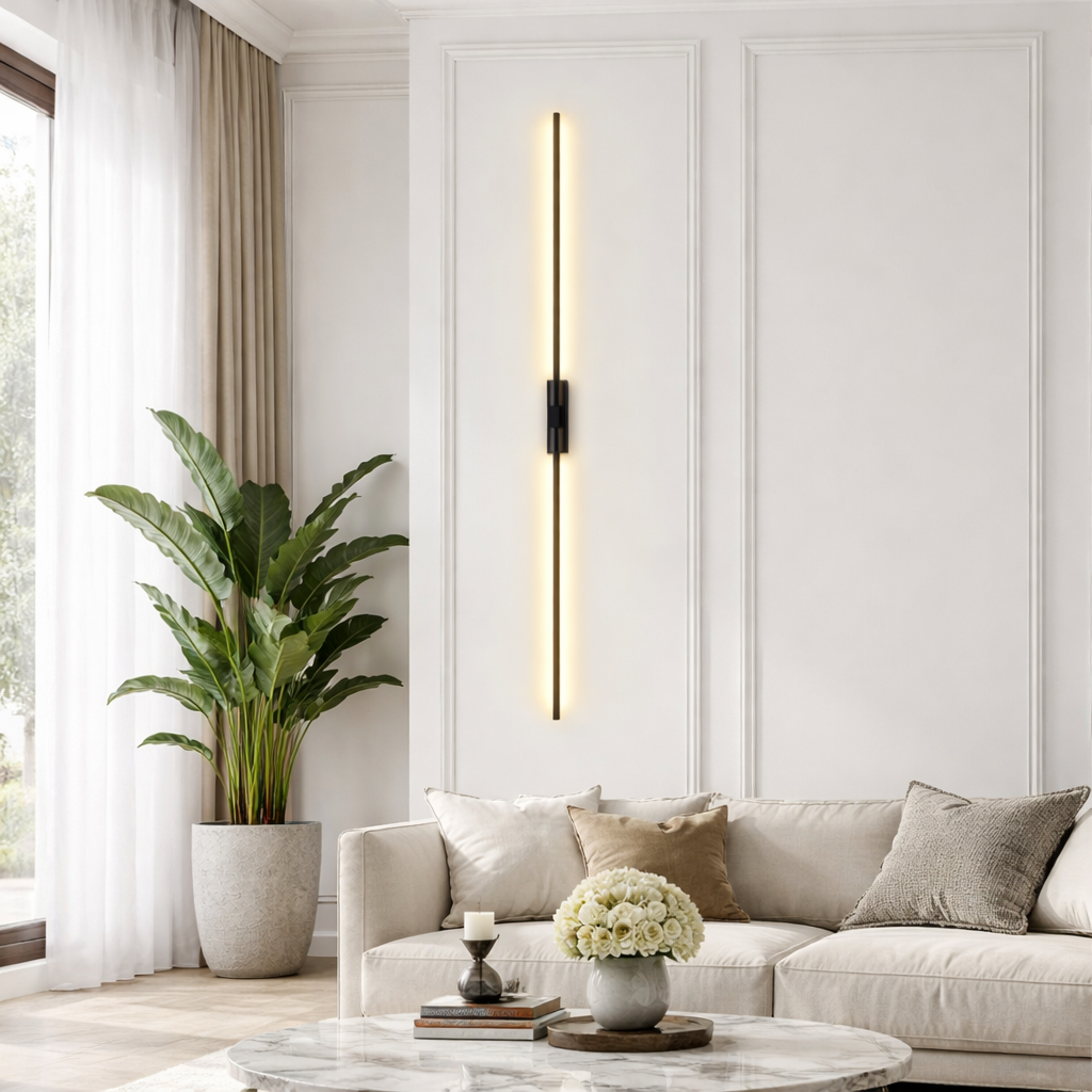 Настінний світильник чорний L-100.4 cm Led 15W 3000K Black Ultra slim 260260-100007449