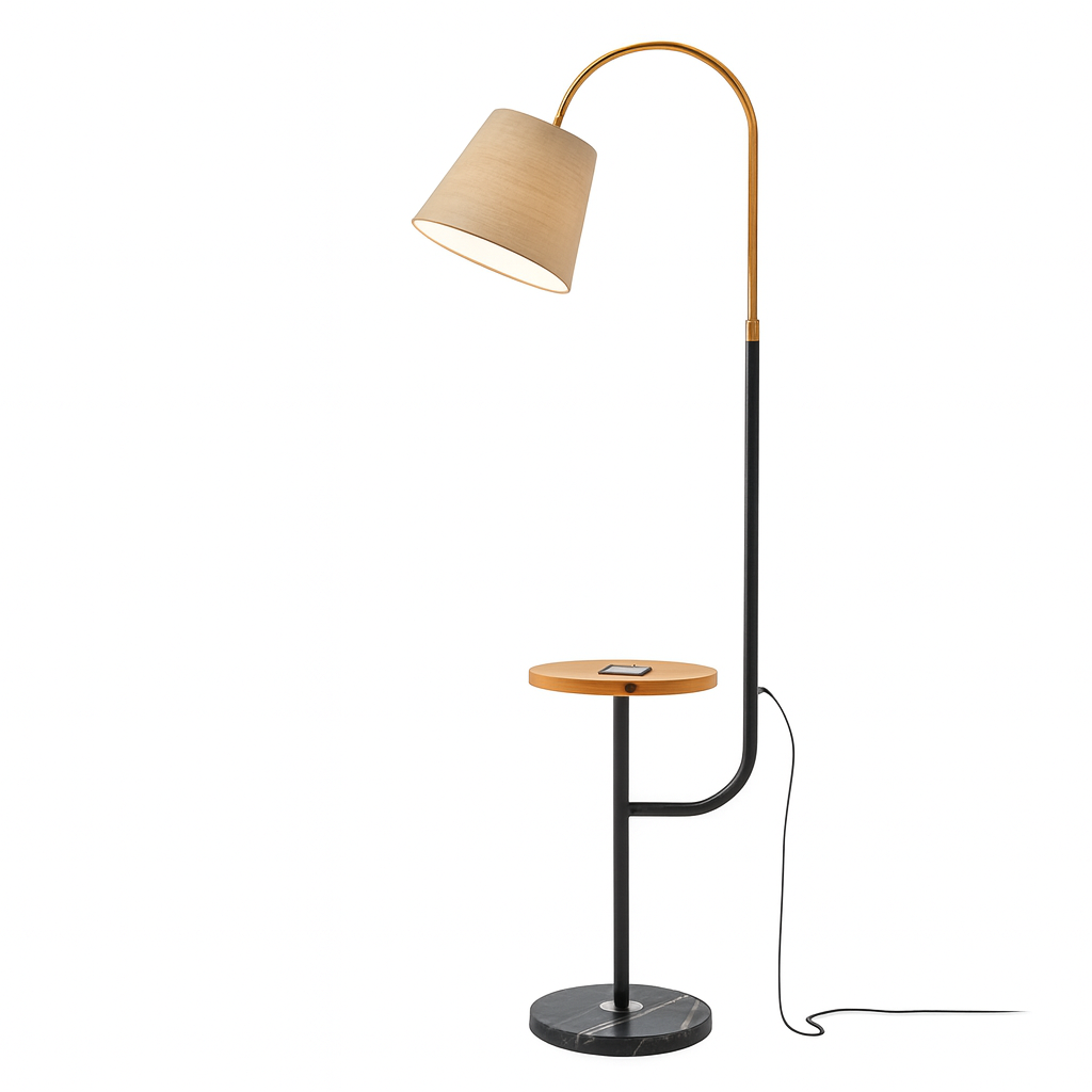 Торшер зі столиком H-170 cm E27 Black+Gold Halo 251227-100006862