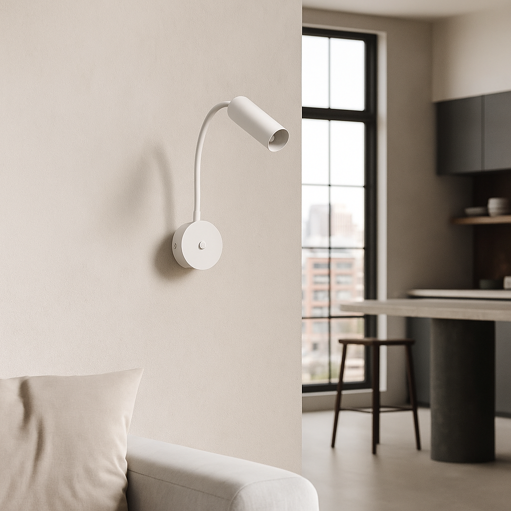 Настінний світильник білий H-11 cm E27 White Minimal 251141-100006587