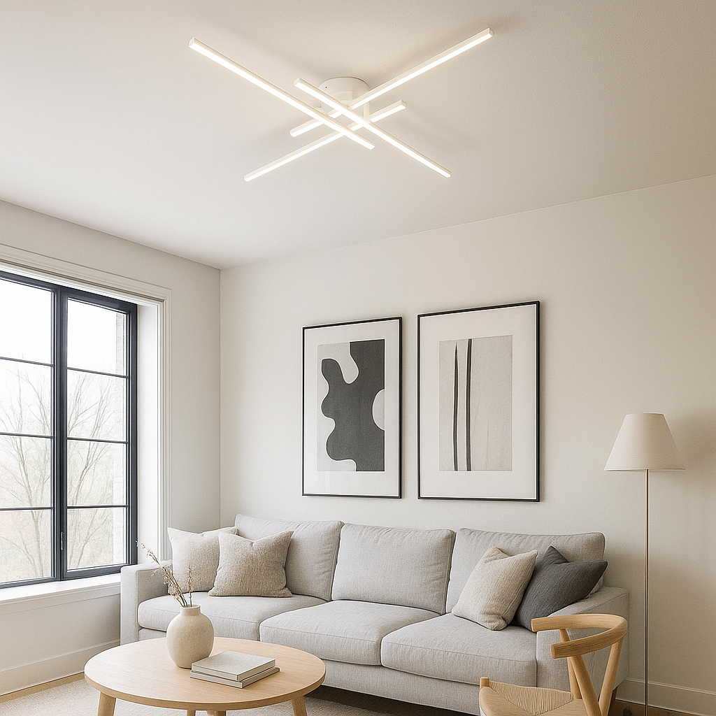 Люстра стельова біла 60W 2800-6000K White Geometry 250648-100005196