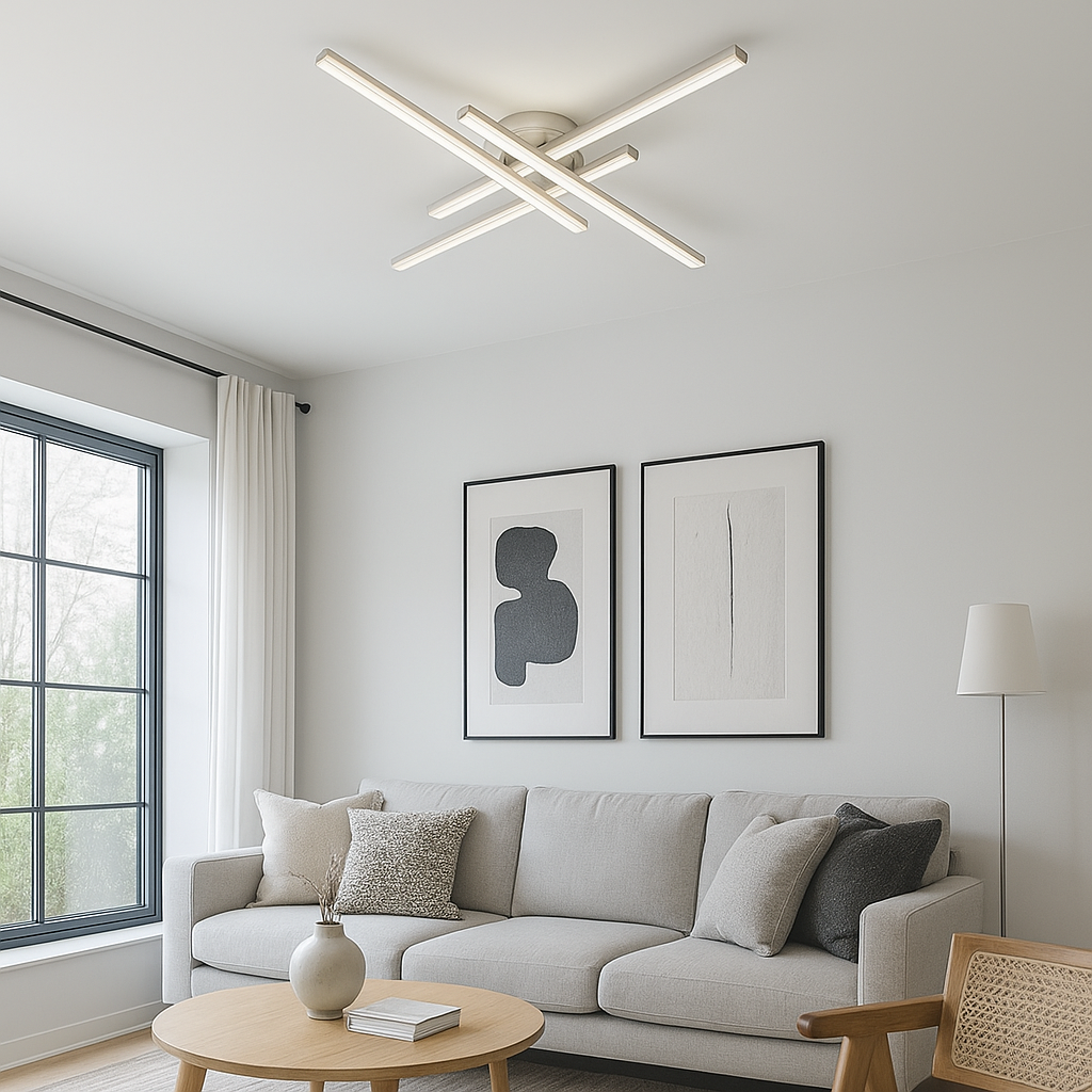 Люстра стельова біла 60W 2800-6000K White Geometry 250648-100005196