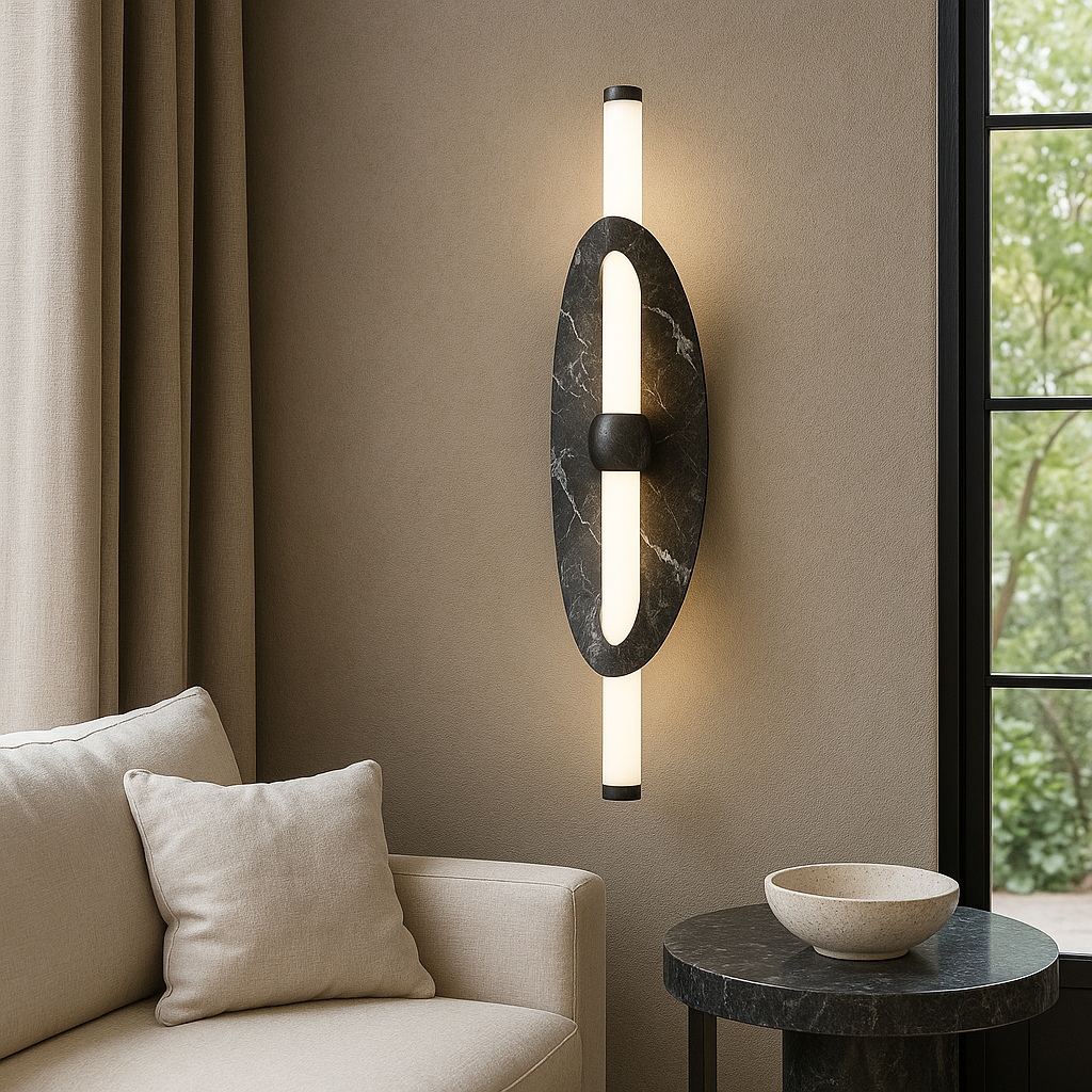 Настінний світильник чорний H-80 cm Led 8W Black Imitation 251131-100006591