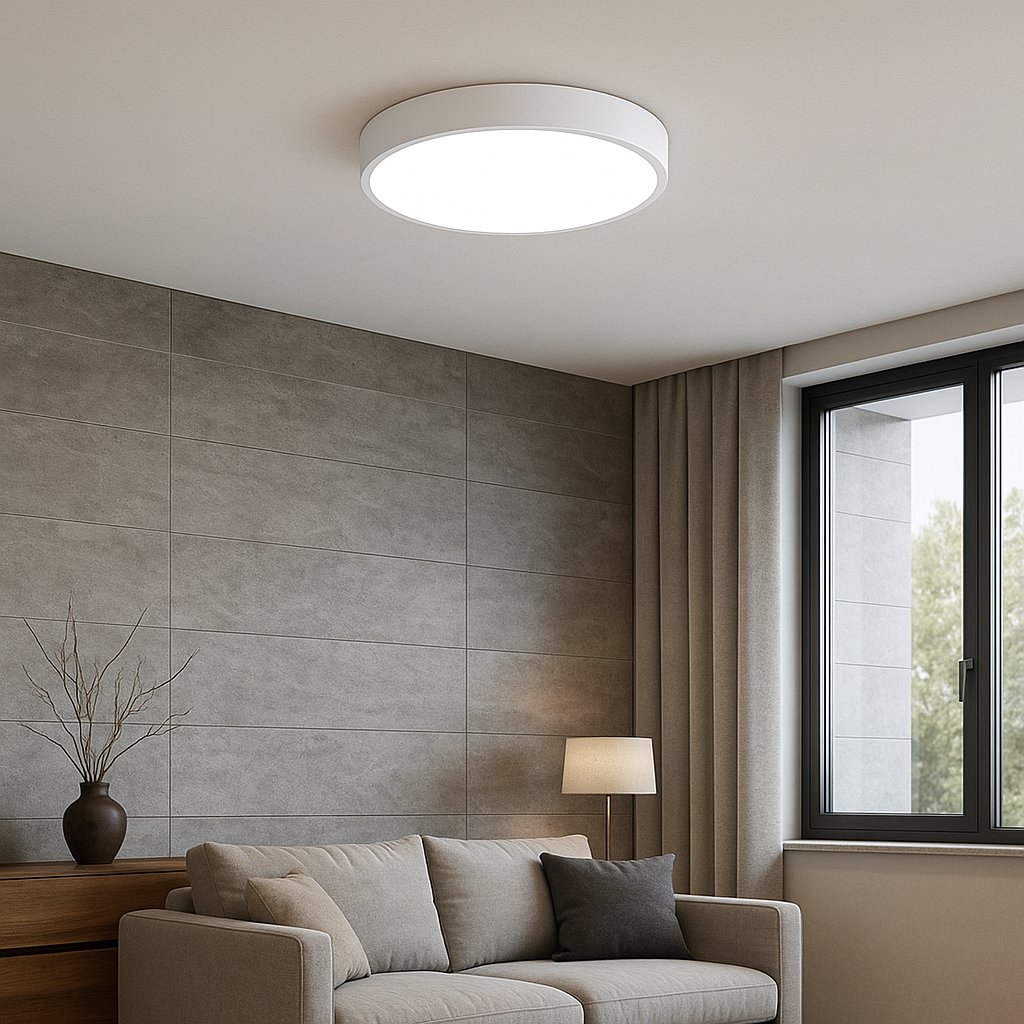 Стельовий світильник білий з пультом D-30/40/50/60 cm Led + RGB White Circle 251048-100006298