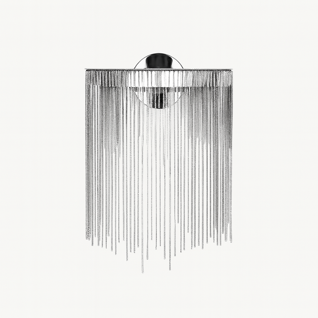 Настінний світильник срібний H-40 cm Chrome Chain 250818-100005772