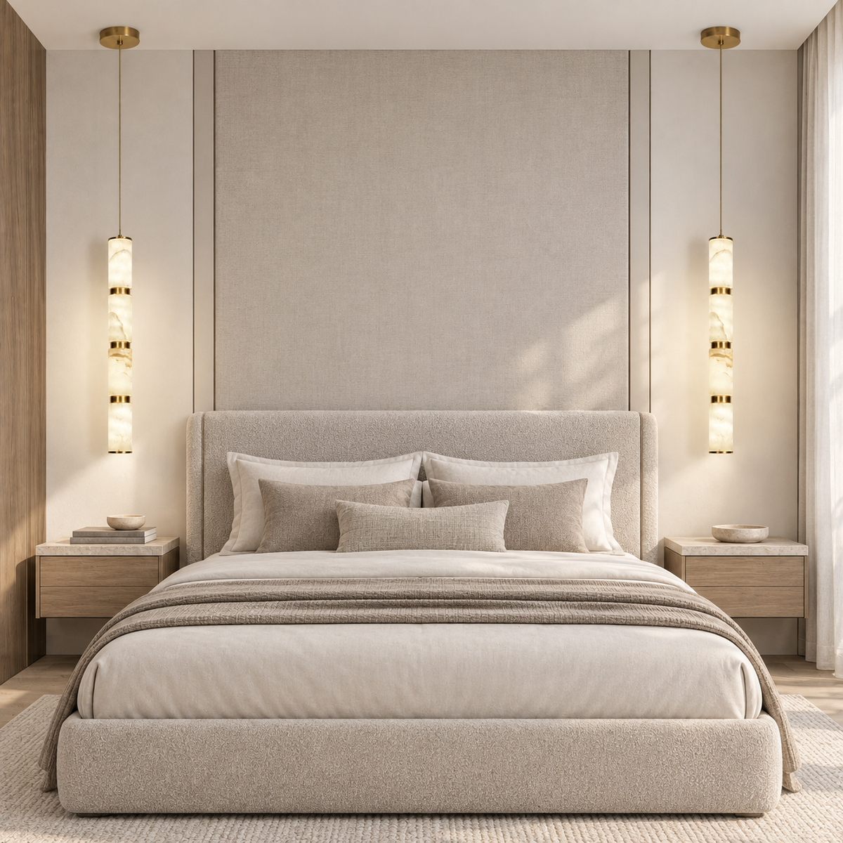 Підвісний світильник з мармуру H-50 cm Led 13W 4000K Gold+White Marble 260918-100008864