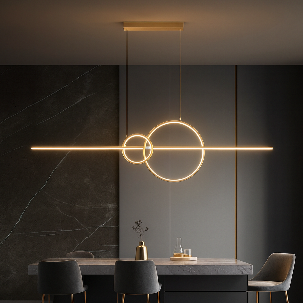 Підвісна люстра золота L-120 cm Led 35W 3000K Gold Luna 251002-100006308