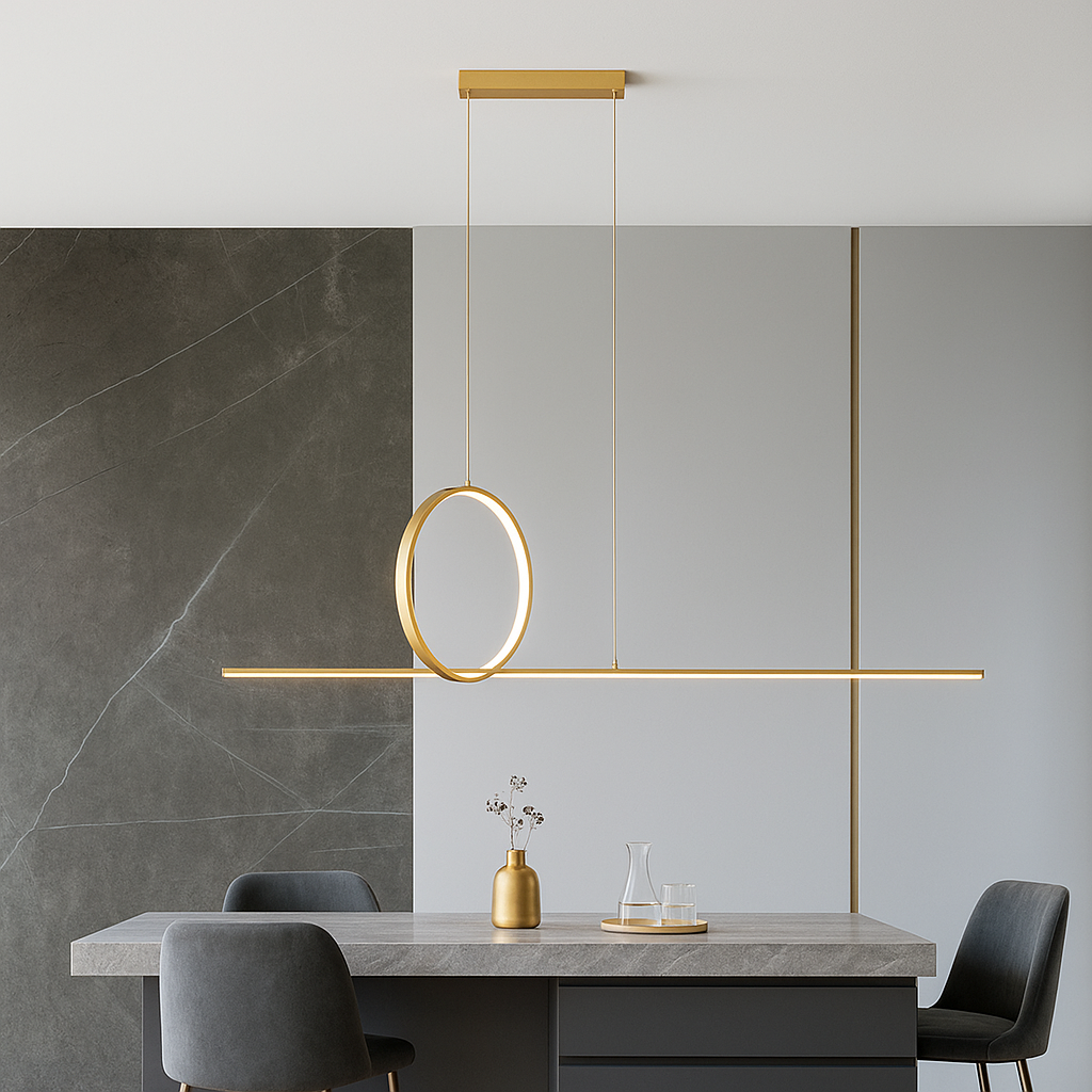 Підвісна люстра золота L-120 cm Led 30W 3000K Gold Luna 251002-100006310