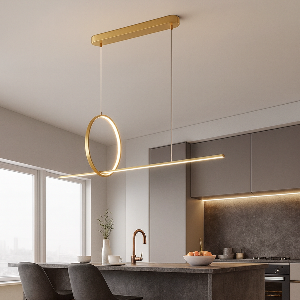 Підвісна люстра золота L-120 cm Led 30W 3000K Gold Luna 251002-100006310