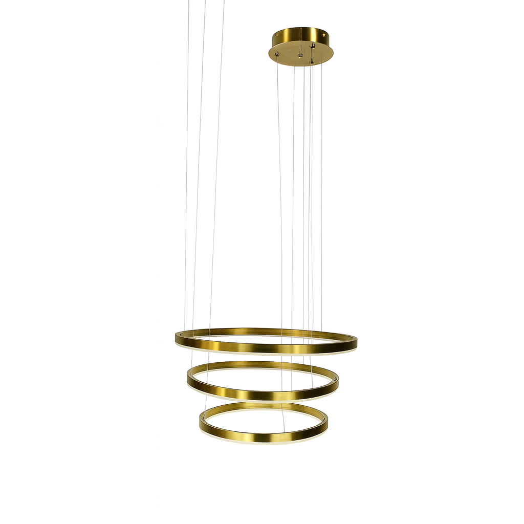 Підвісні люстри золота з кільцями у 3-х варіаціях Led Gold Circle Total rings 251018-100006314