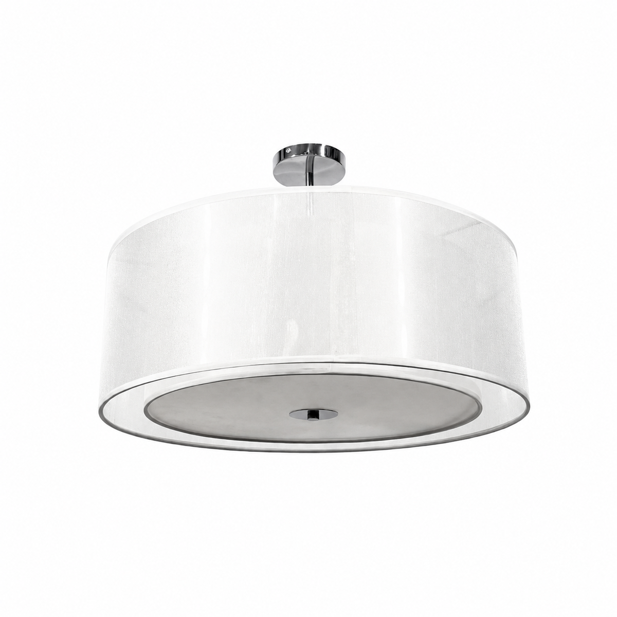 Люстра срібна D-50 cm E27 Chrome Drum 260718-100008411