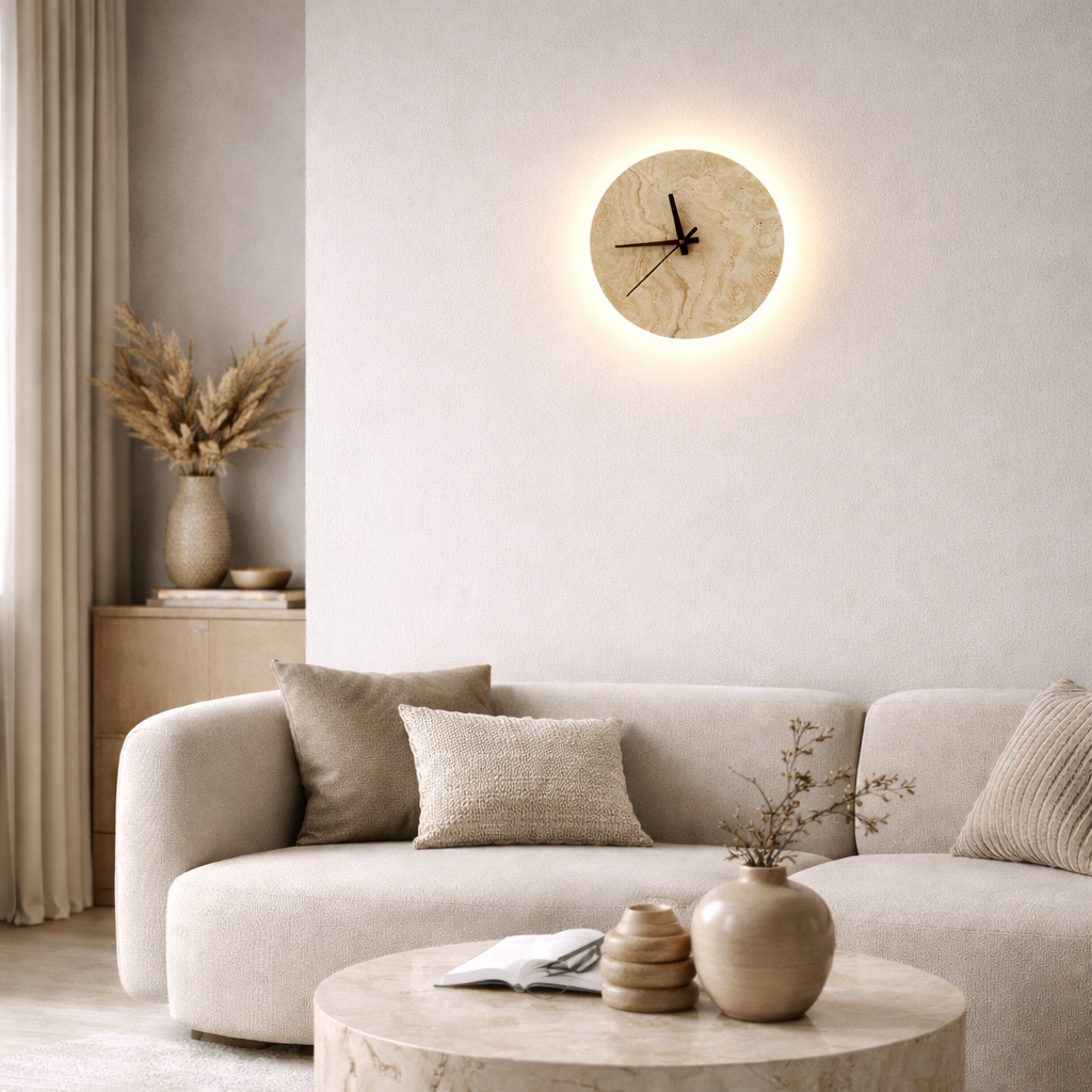 Настінні світильники годинник D-23 cm / D-31 cm Led 3000K Beige Clock 260218-100007497