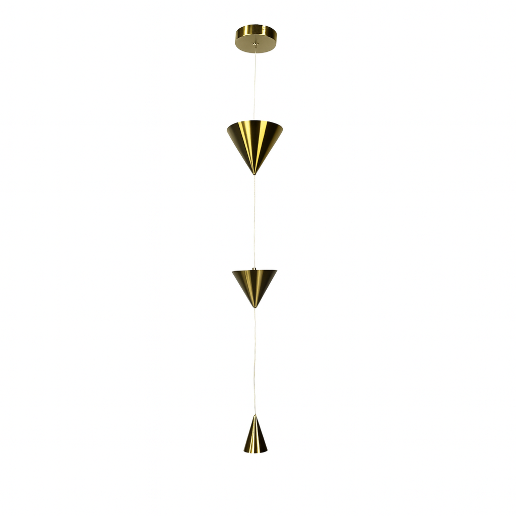 Підвісний світильник золотий H-85 cm Led 20W 4000K Gold Cone 251018-100006342