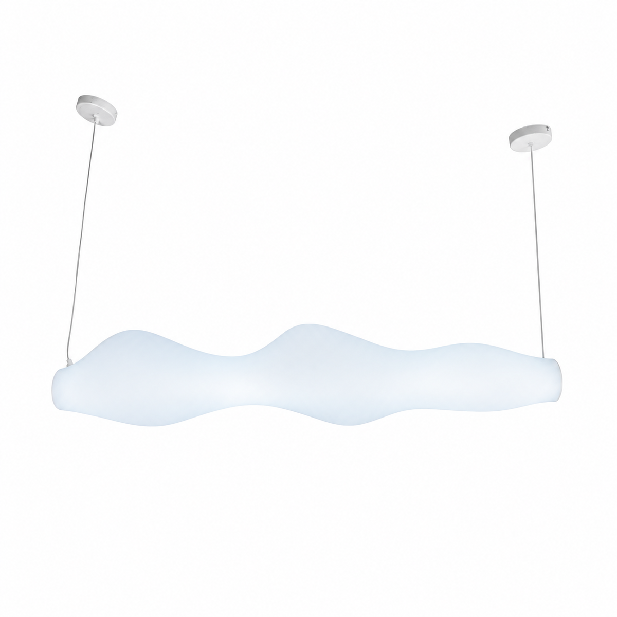 Підвісна люстра біла L-120 cm Led 54W 3000K-6000K White Wave 260618-100008139