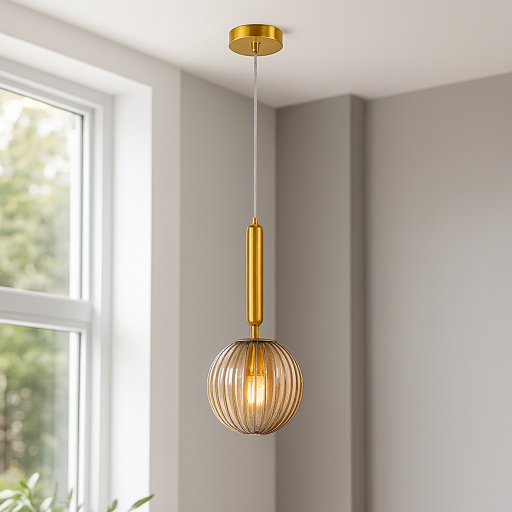 Підвісний світильник бурштиновий D-15 cm E14 Amber Colours 250931-100006098
