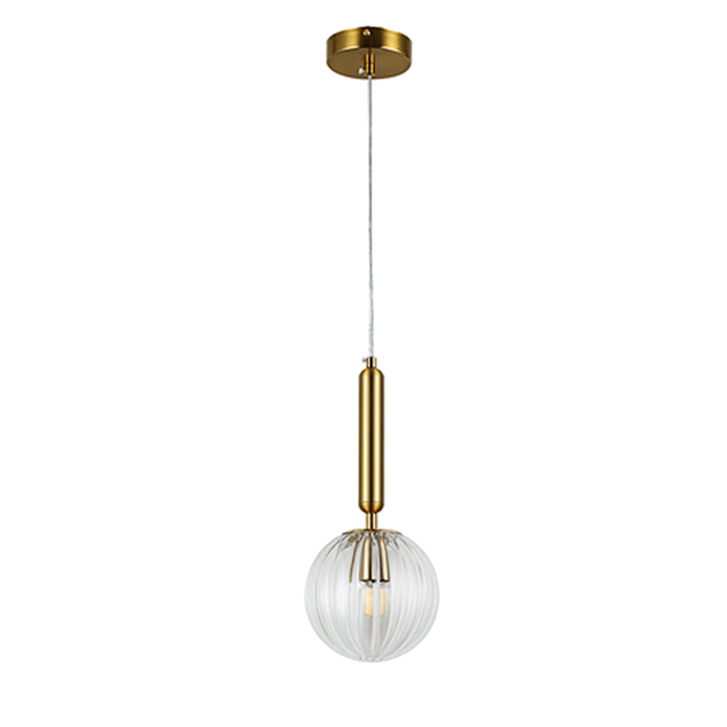 Підвісний світильник прозорий D-15 cm E14 Clear+Gold Colours 250931-100006101