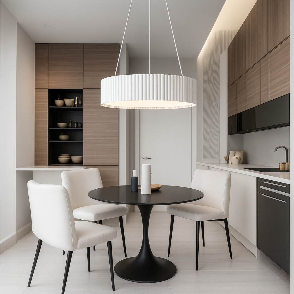 Підвісні світильники у 2-х розмірах з пультом Pendant Gofre White 3000K-6000K D-45 Led 60W / D-60 Led 94W 241219-100004010
