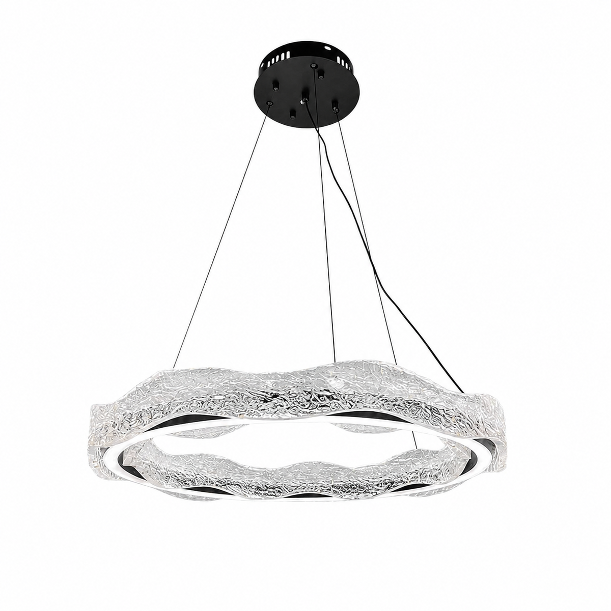 Підвісні люстри чорні D-60 cm / D-80 cm Led 3000K-6000K Black Ice 260618-100008148