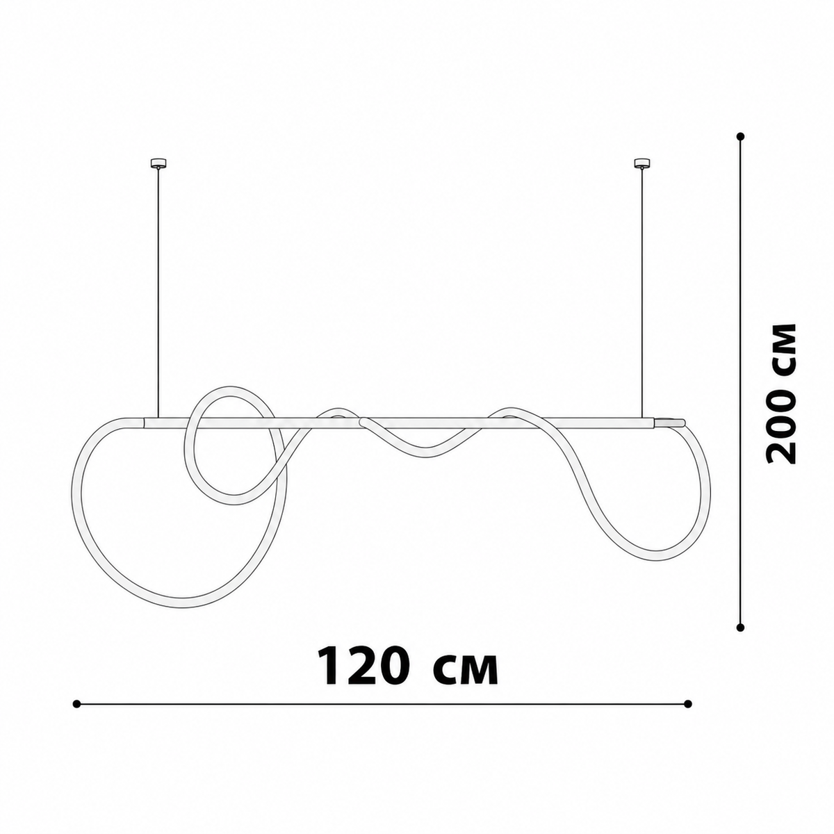 Підвісна люстра золота L-120 cm Led 37W 3000K Gold Rope 260866-100008652