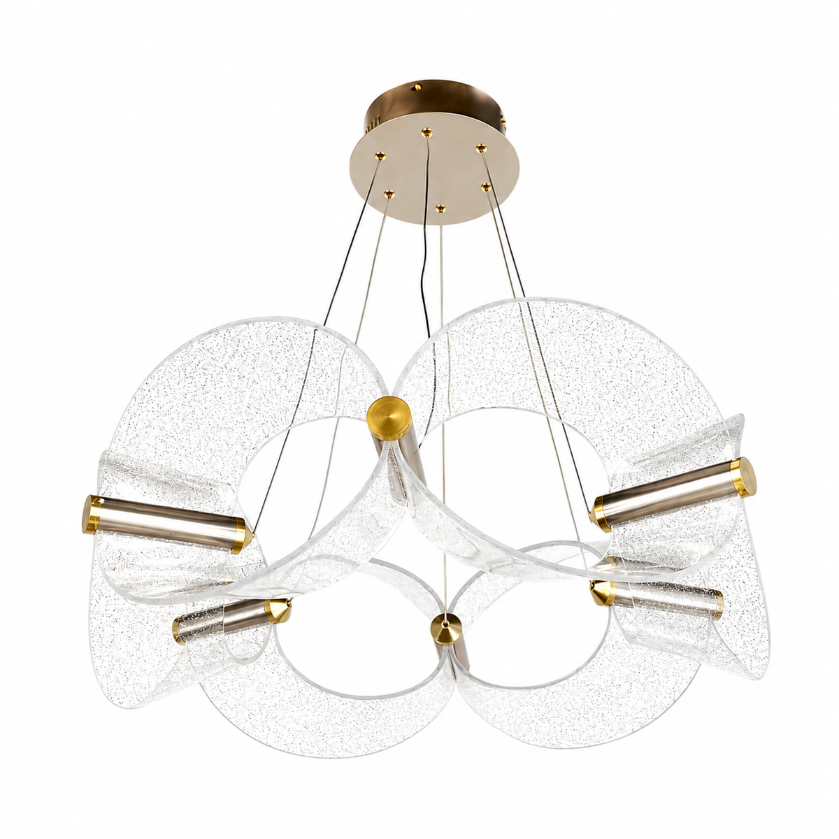 Люстра золота D-64 cm Led 3000K-6000K 32W Gold Aurora 260618-100008158