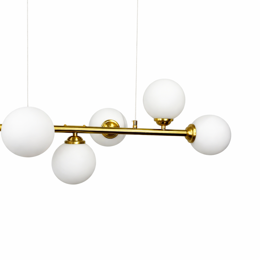 Підвісна люстра золота L-100 cm G9*8 Gold+White Modo 260118-100007186
