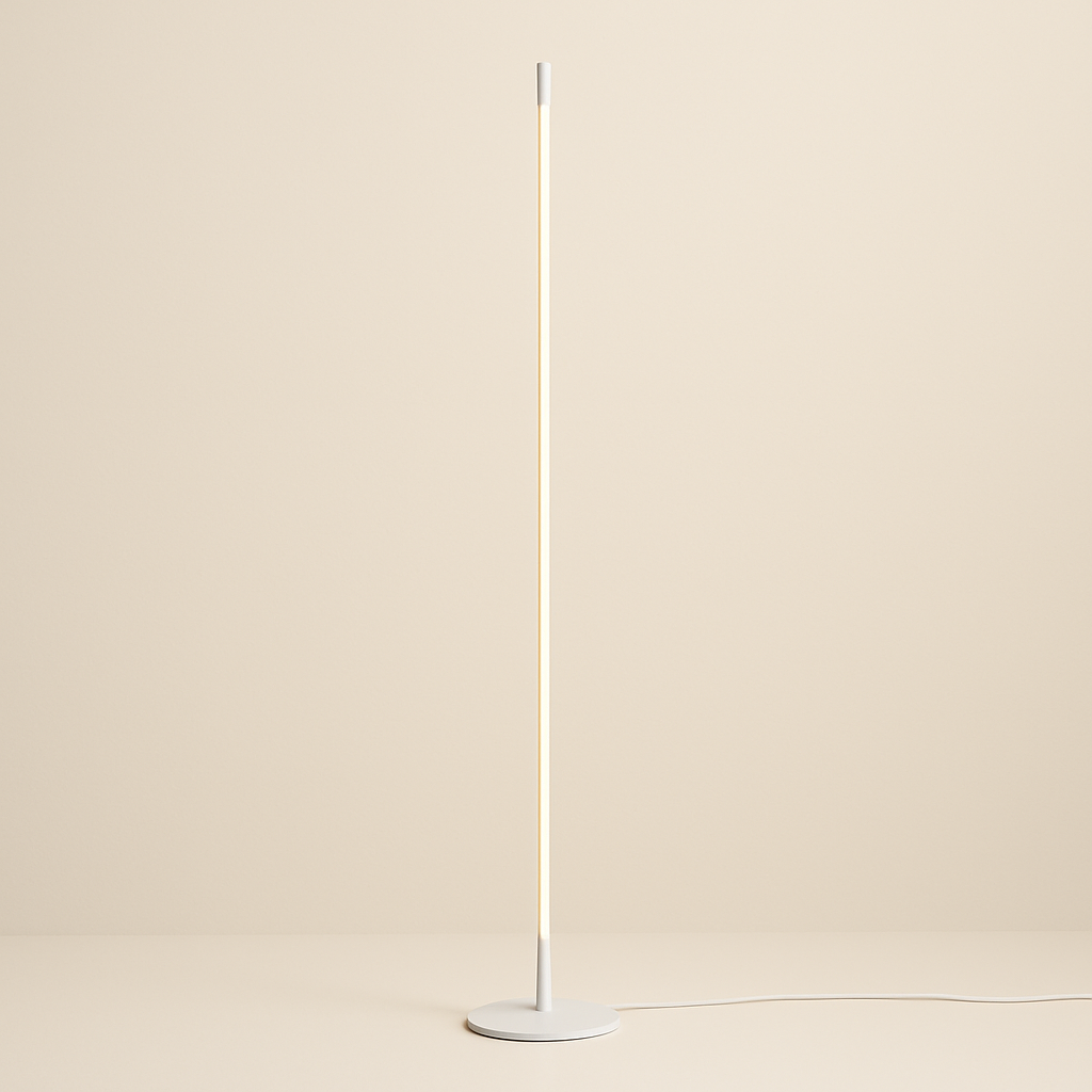 Торшер білий мінімалізм Лед H-150 cm 4000К Led White Pipeline linear 250722-100005399