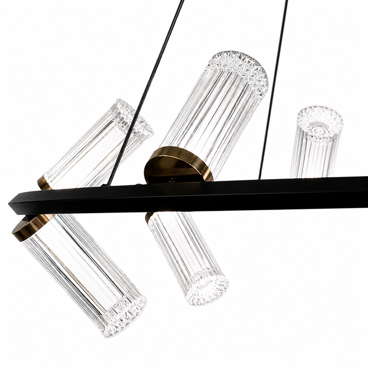 Підвісна люстра чорна D-70 cm Led 24W 3000K-6000K Black Tube 260618-100008043